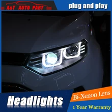 Headlights For Ford Ecosport 2013 2017 LED/Xenon Low Beam High Beam LED daytime running light sequential turn signal 1 Pair