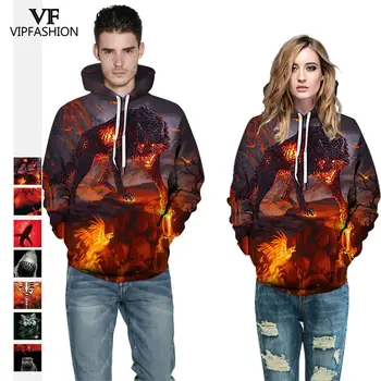 

VIP FASHION Autumn Winter Unisex Sweatshirt 3D Skull Printed Pullovers Hoodies Casual Streetwear Clothes Dropship