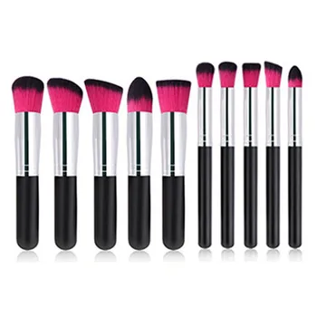 

10Pcs Fashion Portable Multifunctional Soft Makeup Brush Set 3cm/1.2inch Wood Makeup Tool
