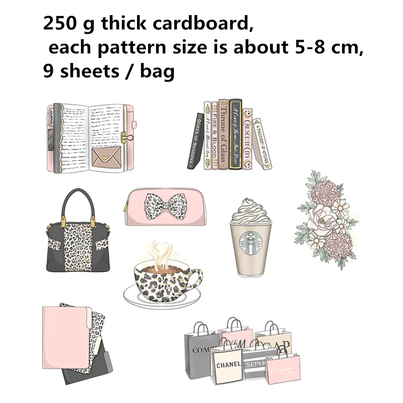 9 unids/pack de compras de moda Tarjeta de mensaje otoño tarjeta de felicitación de regalo de papel de etiqueta de tarjeta de Navidad/Día de Acción de Gracias tarjetas