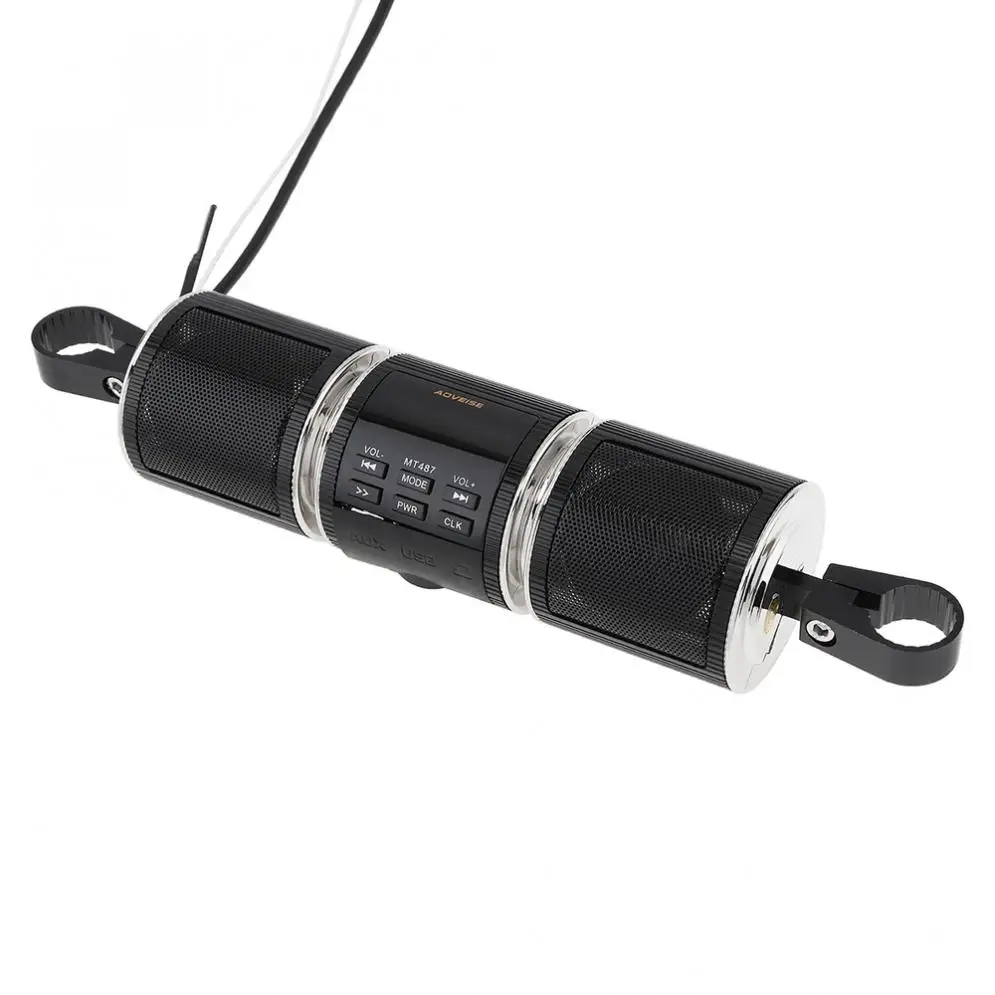 MT487 мотоцикл fm-радио Bluetooth стерео музыкальный плеер водонепроницаемый Противоугонный с USB Mp3 AUX интерфейсом и экраном дисплея