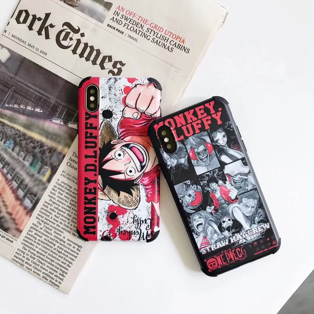 Anime One Piece Luffy Chopper cover case for Apple iPhone 7 8 6 s Plus X Xs Max Xr Nami Sanji Robin Usopp phone coque |