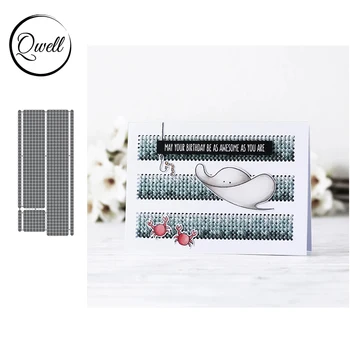 

QWELL Round Hole Strip Metal Cutting Dies DIY Scrapbooking Album Paper Cards Craft Embossing Dies 2020 Hot Sale