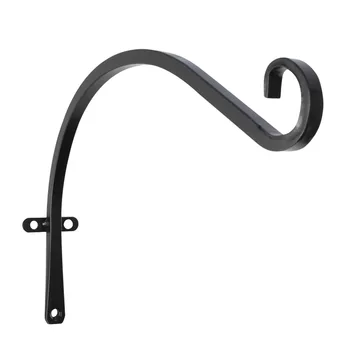 

Indoor Outdoor Garden Lantern Sturdy Bracket Balcony Home Decor For Bird Feeders Wall Hanger Plant Hook Heavy Duty Rustic Iron