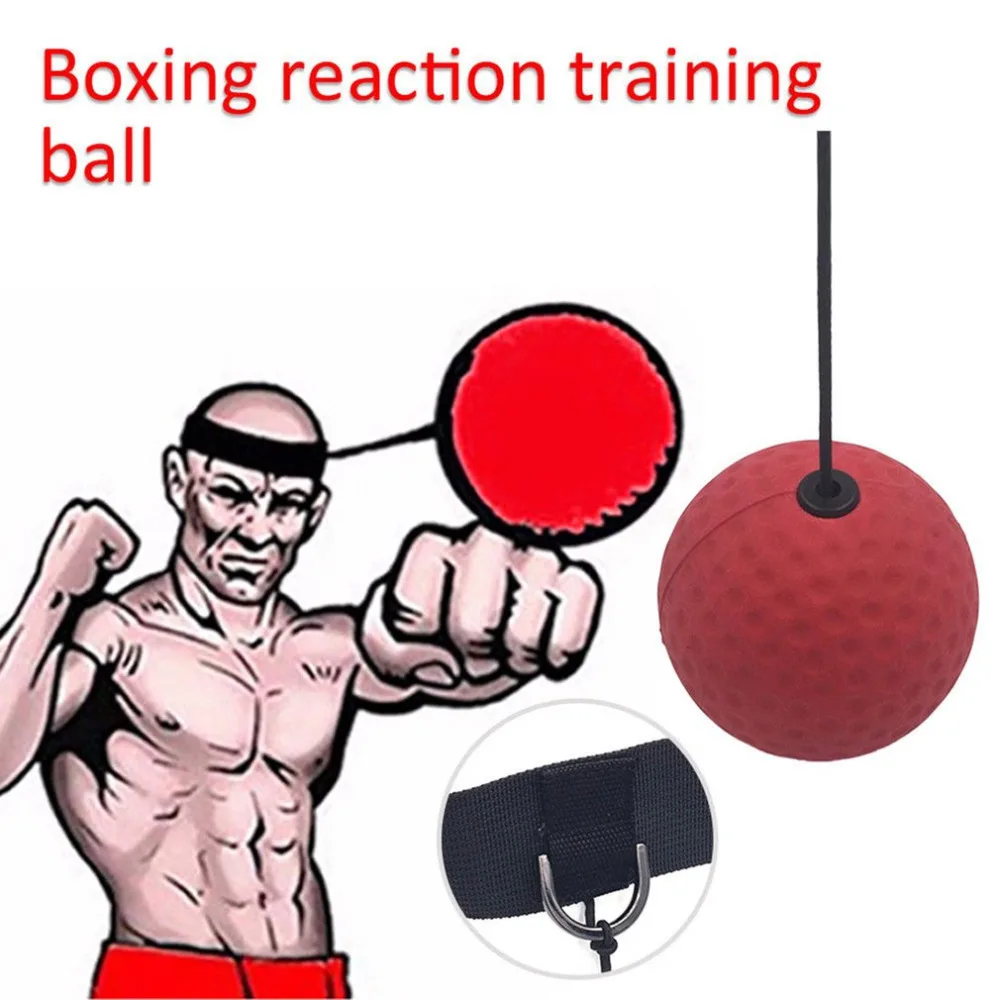 Боксерский бой мяч теннисный мяч с головным диапазоном для тренировки скорости реакции рефлектора в боксе пробивая дропшиппинг