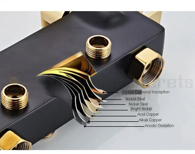 Shower Set Household Bathroom Bathroom Shower Set Black Copper Shower Bathroom Shower Set Shower Head Set