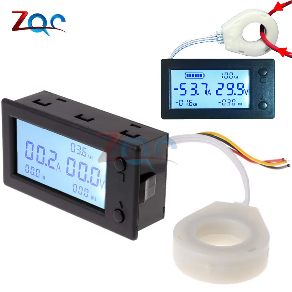 

DC 300V 100A 200A 400A Digital Voltmeter Ammeter Battery Capacity Coulometer Power Electric Energy watt-hour Hall Coulomb Meter