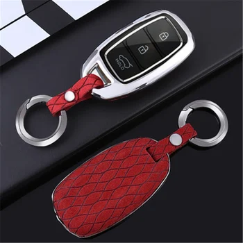 

2019 Car key case Flip fur For Hyundai Verna Sonata Tucson Fe TM 20 Solaris Azera Grandeur i30 i35 iX20 AUTO styling Accessories