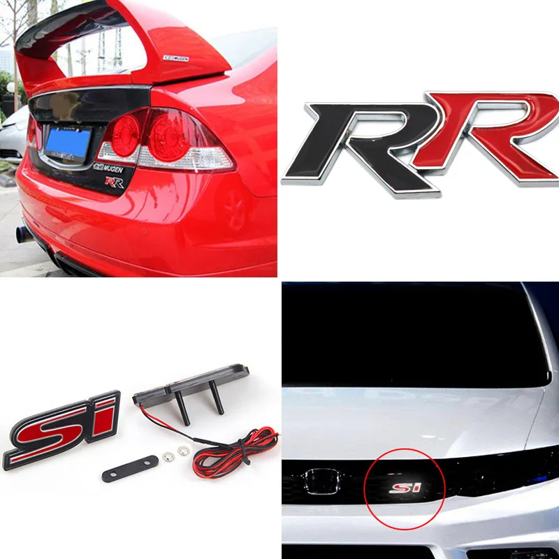 Наклейка на переднюю решетку для Honda RR R Si Эмблема Civic подходит Jazz City Jade Odyssey Elysion CRV