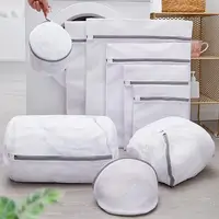 Laundry Bag Eco friendly Grid Design Polyester Clothes Washing Mesh Bag for Home Clothes Net Laundry Bag 1