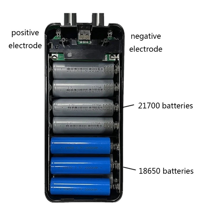 usb battery pack 2021 New QC3.0 FAST Charge LCD Battery Case Power Bank Shell 14x18650/18700/20700/21700 best power bank for mobile
