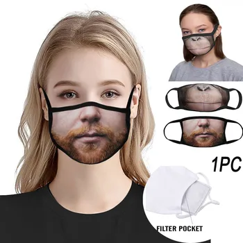 

Adult Funny Print Windproof Anti-spitting Mask Reuseable Mouth Mask Washable Mouth Mask Mouth Face Mask Cloth Mouth Cover mondma