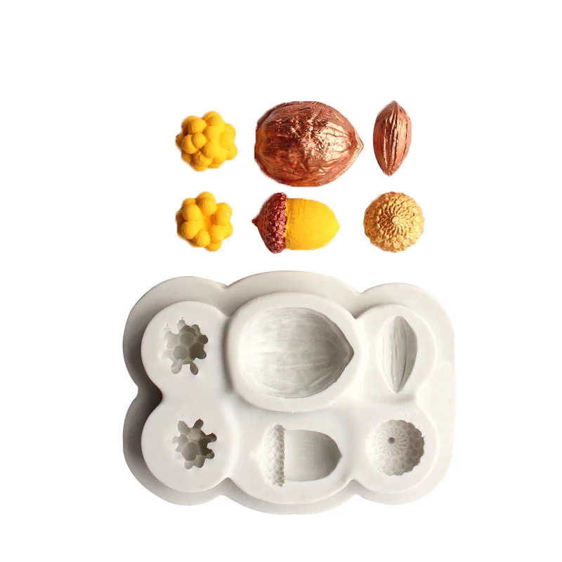 

Nut silicone mold fondant mold cake decorating tools chocolate gumpaste mold Pastry DIY Tools Baking