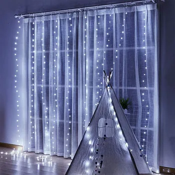 

3M USB LED Curtain String Lights Flash Fairy Garland Remote Control For New Year Christmas Wedding Home Bedroom Decoration