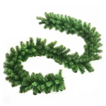 

2.7M Artificial Pine Green Spruce Christmas Garland Wreath Christmas Pine Tree Rattan Decor PVC 200-Head Xmas Decoration