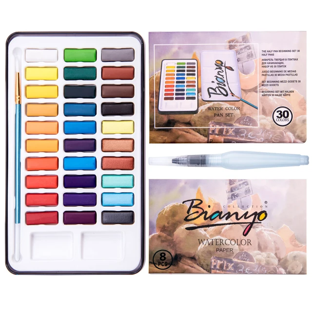 US QOR Artistic Watercolor Paints Set Tin box Pigment Solid Paint Set  Palette High Concentration for Artist Painting Drawing - AliExpress