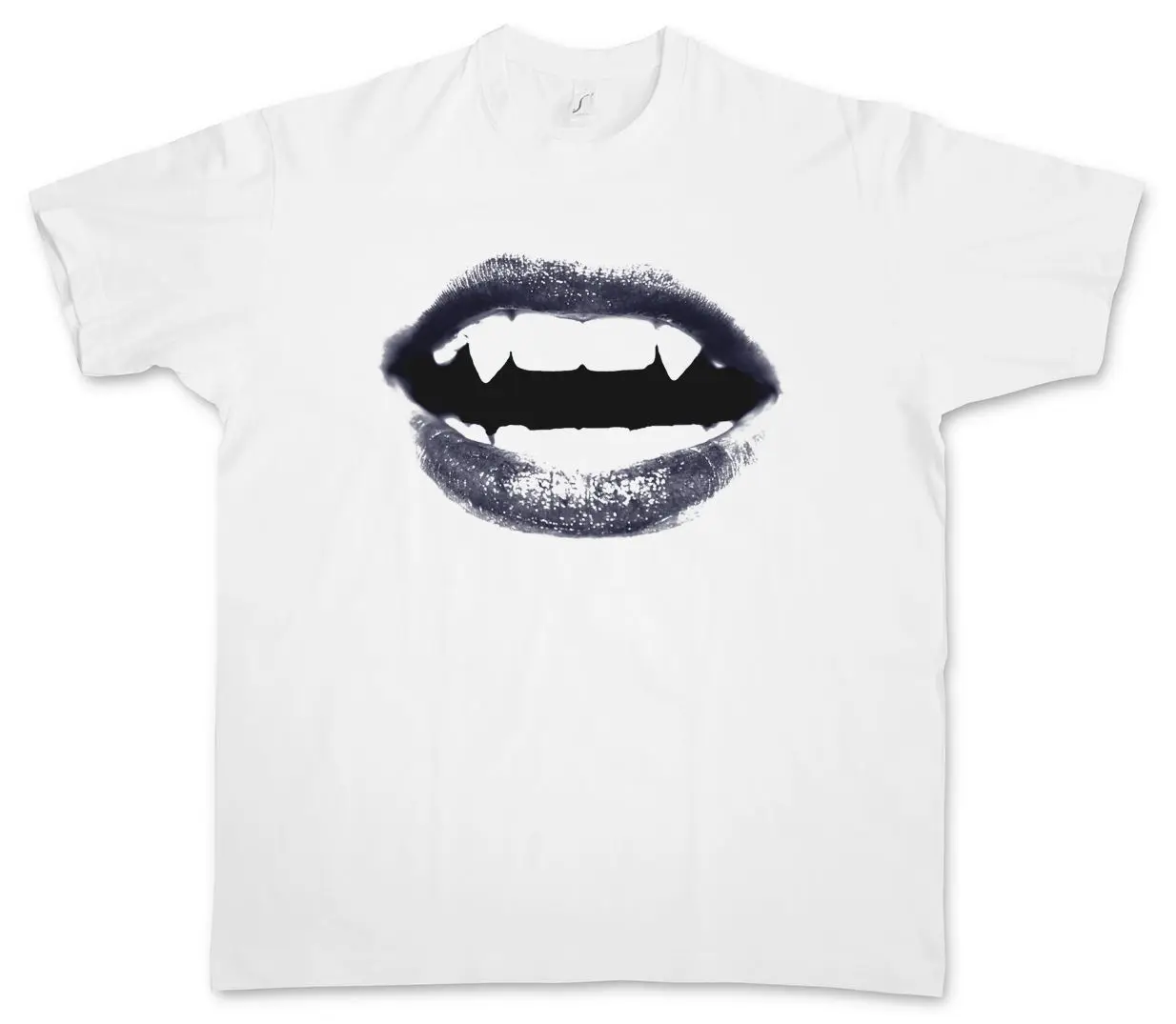 Футболка вампира с женским ртом футболка надписью True кусать зубы Jaws кровь