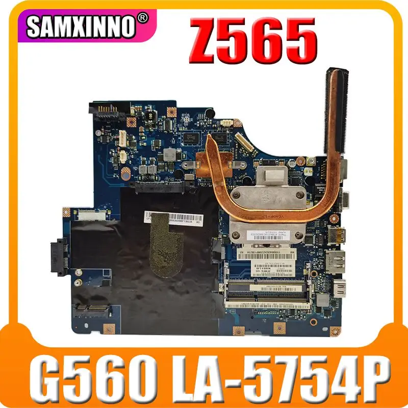 Фото Бесплатная материнская плата процессора i3 + радиатор для Lenovo G565 Z565 ноутбука Z560 G560