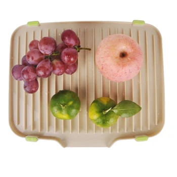 

Kitchen Multi-Function Dual-Use Drain Tray Fruit and Vegetable Filter Drip Tray Creative Tableware Drain Plate