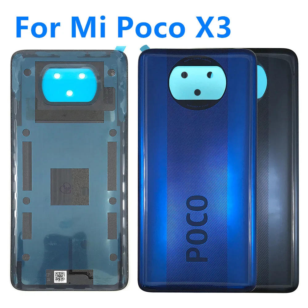 Back Rear Cover For Xiaomi POCO X3 NFC Global Version Battery Door Housing Mobile Phone Repair Replace Accessories Tool | Мобильные