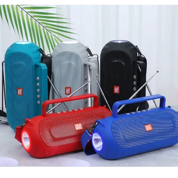 

TG Bluetooth Speaker Portable Outdoor Loudspeaker Wireless Mini Column 3D Stereo Music Surround Support FM TF Card Bassbox