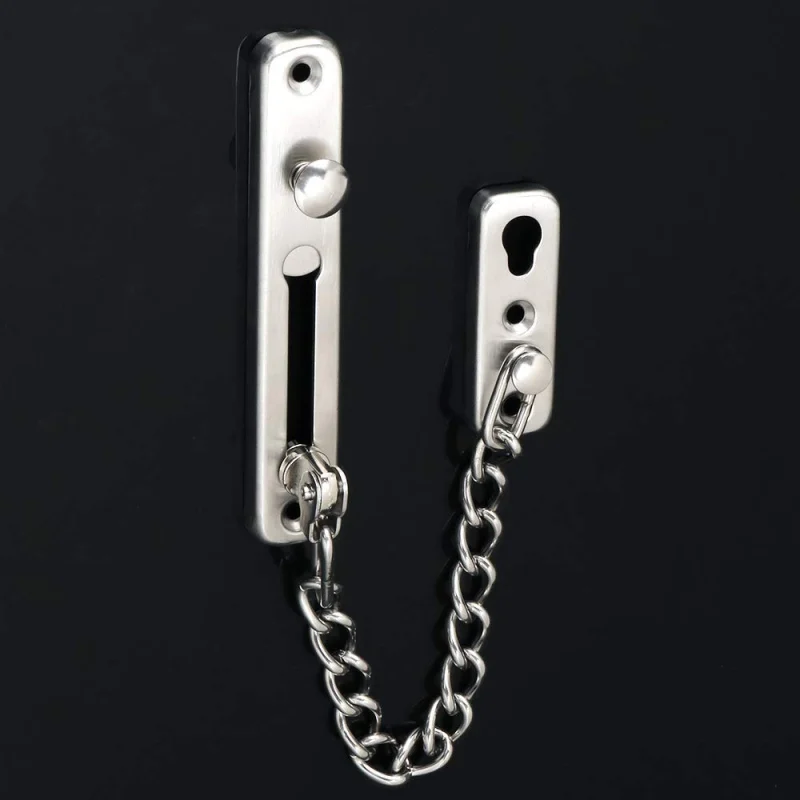 

304 Stainless Steel Security Door Chain Lock Anti-theft Door Chain Silver Bronze Gold Black Door Lock Hardware