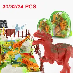 Детская развивающая игрушка, Имитация Динозавра/животных/военных/модель пирата, Набор детских фигурок