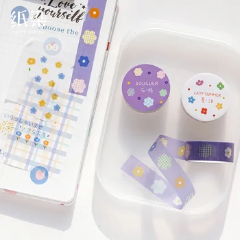 

Small Fresh Flower Journal Washi Tape Garden Adhesive Tape DIY Scrapbooking Sticker Label Masking Tape Korean Stationery