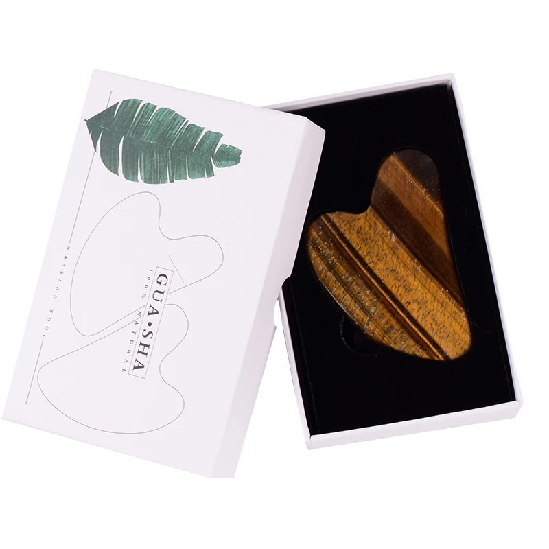 

Tiger Eye Gua sha Tool Beautiful Skin Detox Facial Body Eyes Neck Massager Reduce Wrinkles Aging Original Natural Stone Health