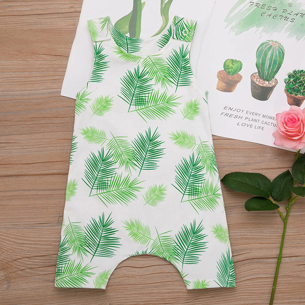 Explosifs Combinaison Bebe Fille Bebe Fille Sans Manches Feuille Combinaison Vert Ete Bebe Fille Vetements Petit Frais Na Novorozhdennyh 50 Aliexpress