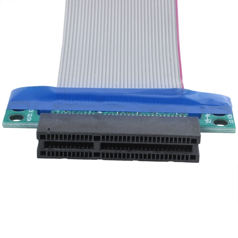 New PCI-E 4X Slot Riser Card Extension Flexible Flex Relocate Cable