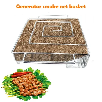

Cold Smoke Generator Steel Barbecue Grill Cooking Tool BBQ Accessories Salmon Bacon Fish Wood Chip Smoking Box Kitchen Supplies