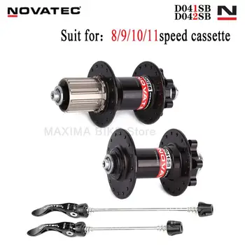 

NOVATEC ALLOY J-HOOK HUB D041SB D042SB disc card brake with rotors MTB mountain bike hub bearing bicycle hubs32 36 Holes 32h 36h