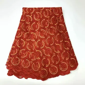 

New arrival party African cotton lace fabric Swiss voile lace fabric for dress WFC35(5yards/lot)mutil color