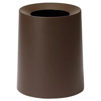 

Household Double-Layer Round Trash Can Office Living Room Kitchen Bathroom Double-Layer Trash Bin Waste Bins Without Lid Coffee