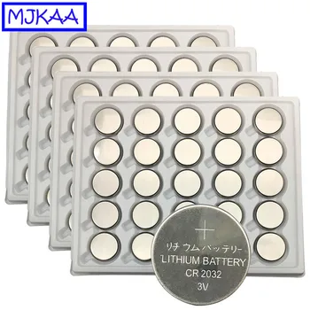 

100pcs CR2032 3V Lithium Button Battery BR2032 DL2032 ECR2032 CR 2032 Coin Cell Batteries For Watches Toys