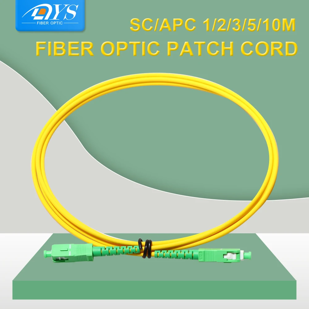 

10pcs SC APC to SC APC Singlemode Fiber Optic Patch Cable 2.0mm 3.0mm 9/125 FTTH Fiber Optic Jumper 1/2/3/5/10M
