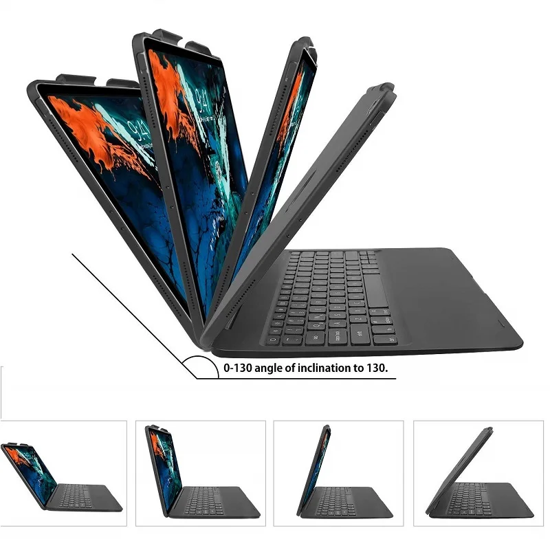 Folio светодиодный чехол с подсветкой для iPad Pro 12,9 чехол-карандаш с клавиатурой беспроводной Blutooth для iPad Pro 12,9 дюйм чехол для клавиатуры