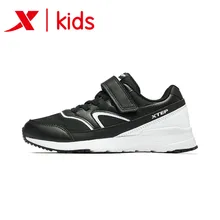 Xtep/разноцветная обувь для отдыха на липучке для мальчиков; кроссовки для бега из сетчатого материала; летняя дышащая детская спортивная обувь; 681115329178