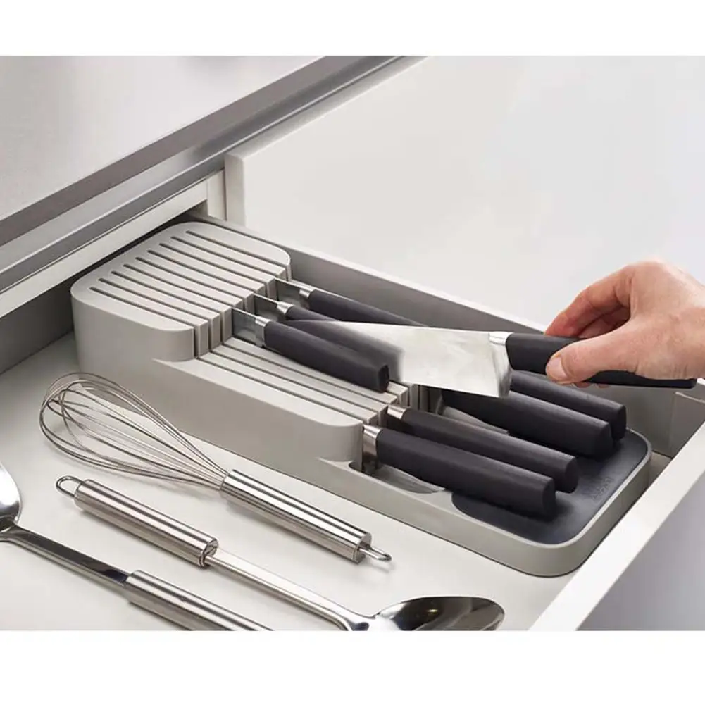 Кухонный ящик для хранения лоток с отделениями кухонный нож сушилка Органайзер чехол для столовых приборов столовые приборы кухонные инструменты
