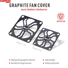 Couvercle de ventilateur de refroidissement en carbone pour fusée, 40x40MM, 30x30MM, M3 x 14mm, 4 vis, moteur RC/couvercle de protection du ventilateur de régulation électrique 