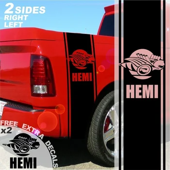 

For Truck Ram 1500 2500 3500 Bed Side Vinyl Stripe Decal Hemi Rumble Bee DS006B