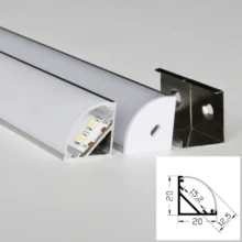 20 м(20 шт) много, 1 м за штуку, анодированный диффузный или прозрачный алюминиевый профиль для светодиодного освещения треугольной формы