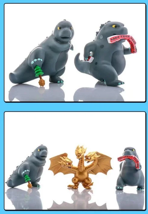 12 шт./компл. Симпатичные Ver. Gojira 10 см ПВХ фигурка Коллекционная модель игрушки