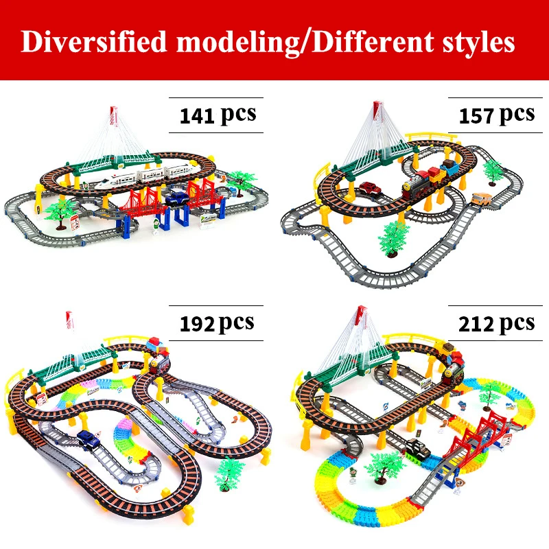 Электрический автопоезд классический набор игрушек Magicl автомобильный трек цепи voiture автоматические гоночные треки для мальчиков детские игрушки