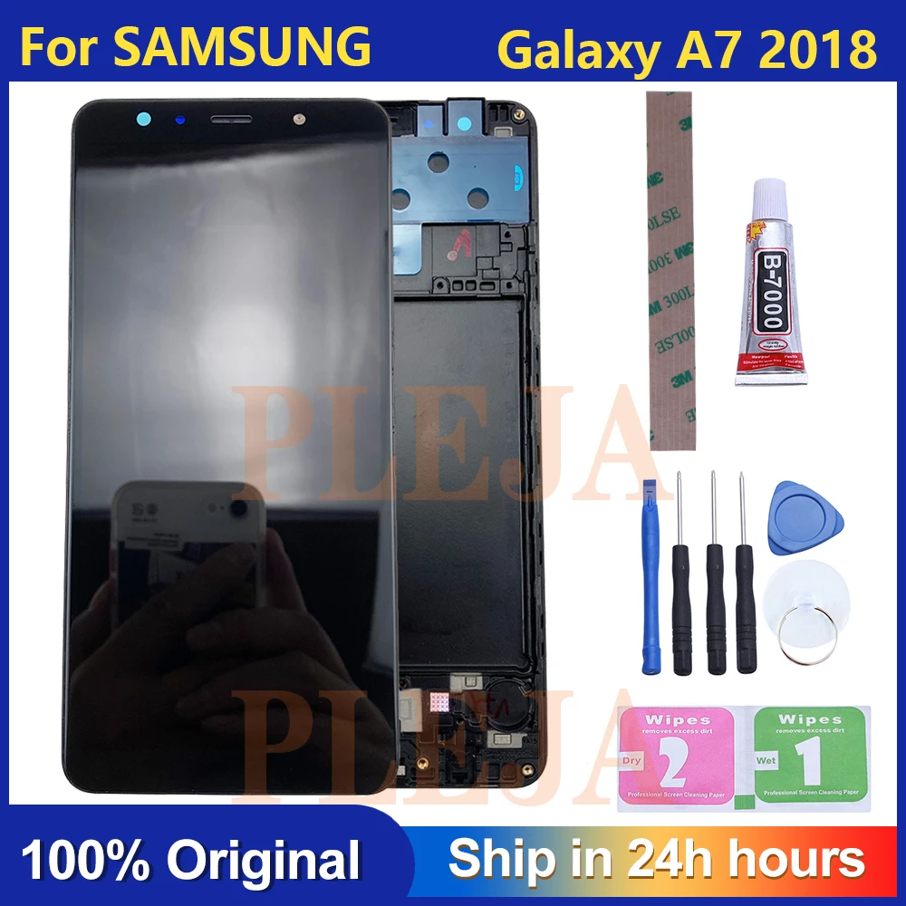 ЖК-дисплей с сенсорным экраном и дигитайзером в сборе для Samsung Galaxy A7 2018 A750 A750F SM-A750F