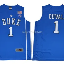 Новое поступление высокое качество NCAA Duke Duval#1 футболка колледжа Джерси S-XXXL