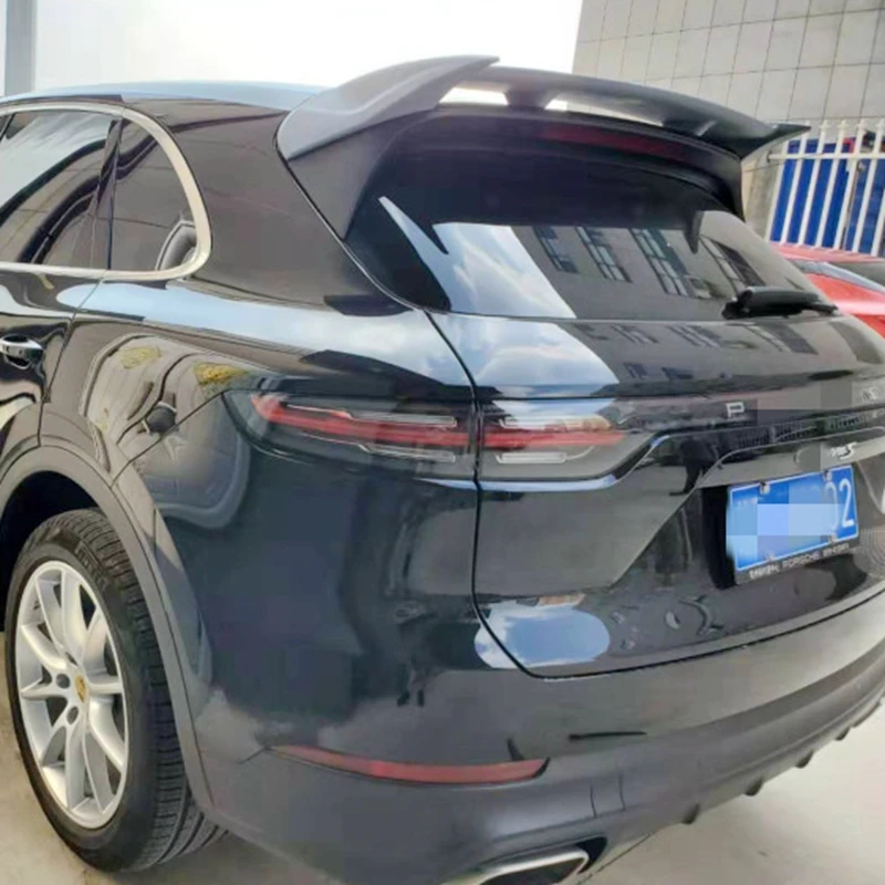 

For new Porsche Cayenne spoiler rear wing spoiler Paste Installation ABS Material Rear Roof Trunk Spoiler Primer Color 2019-UP