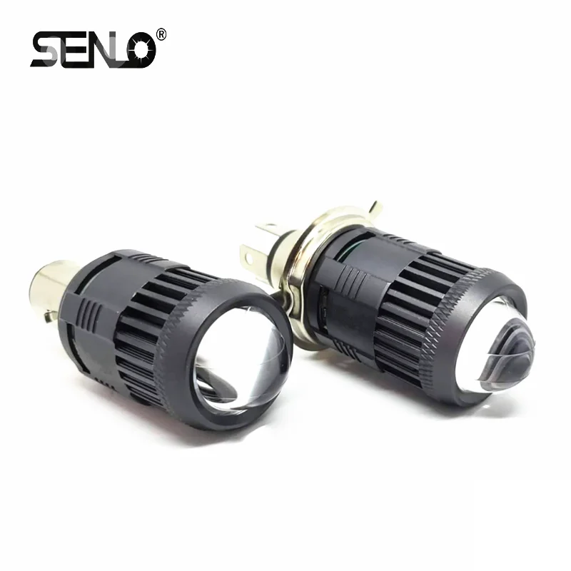 

High Power Driving Light Dual Colors White+Yellow H4 Ba20D Ba20d p15d Motor Headlights Mini Motorcycle Led Work Light