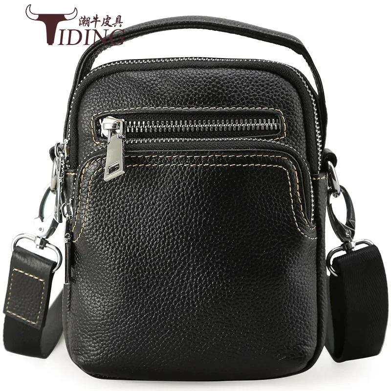 

Tiding Summer New Style Casual MEN'S Leather Shoulder Bag Litchi Grain Leather Mini Small Pockets for Both Men And Women Shoulde